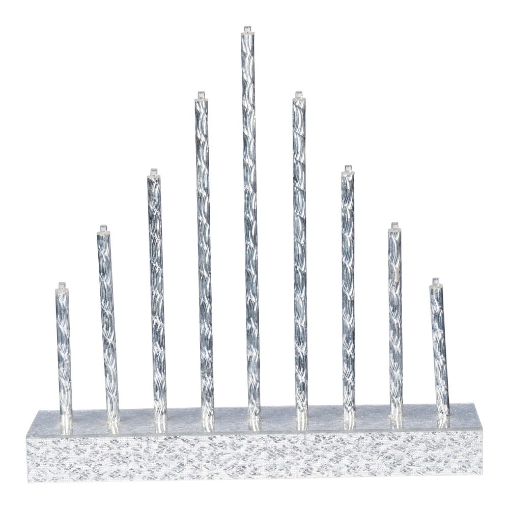 LED-Kerzentreppe ?Glitter?, silber