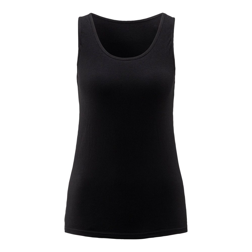Damen Unterhemd Comfort, 2 Stück, Größe: S, schwarz