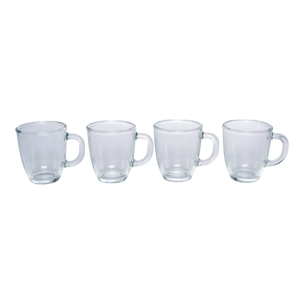 Glas-Tassen-Set, 4 Stück je 350 ml