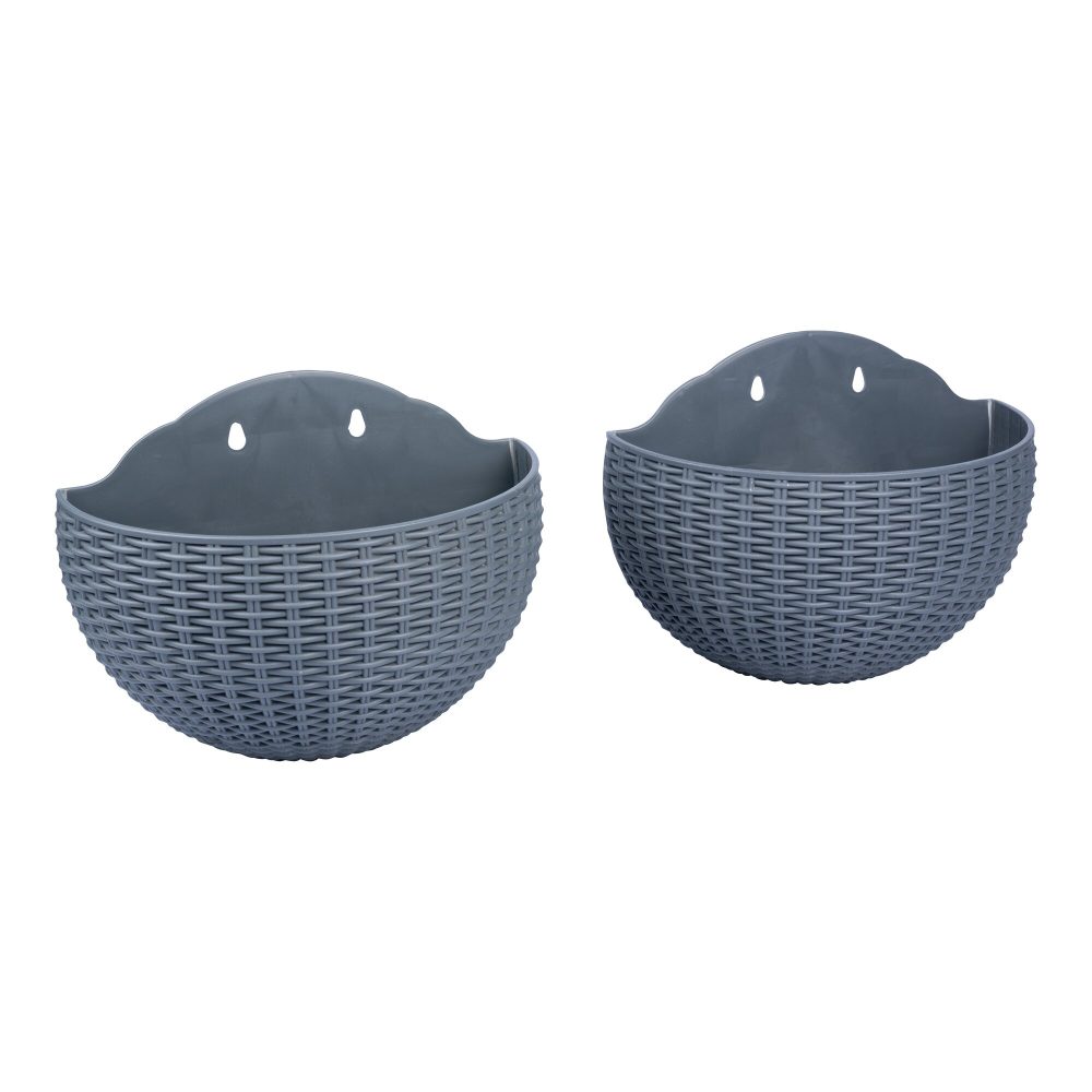 Hängetopf ?Rattanoptik?, 2 Stück
