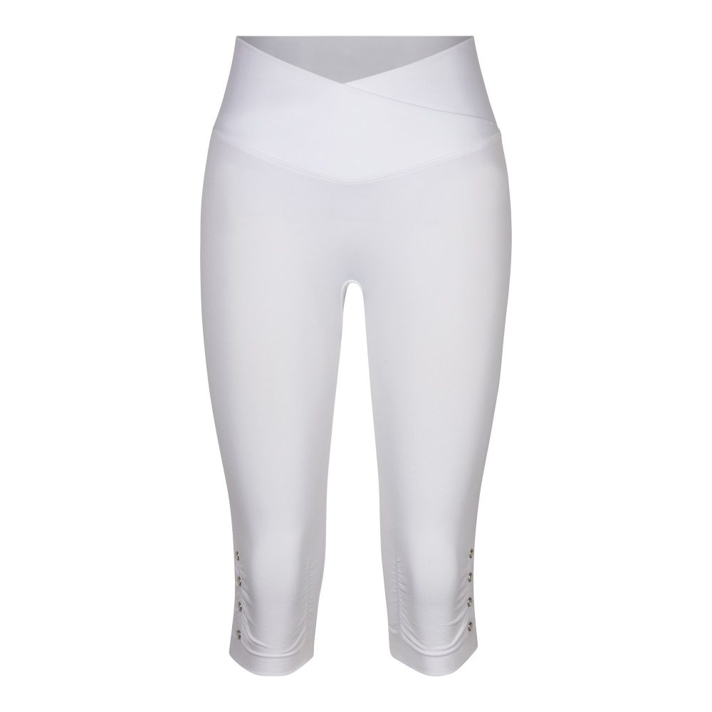 Capri-Leggings ?Diamant-Optik?, Größe: L, weiß