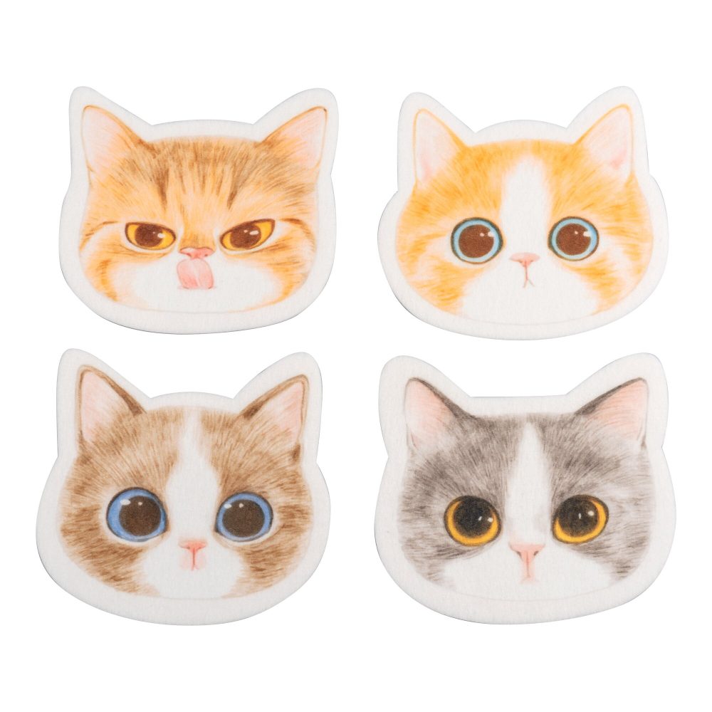 Glasuntersetzer ?Katzen?, 4 Stück