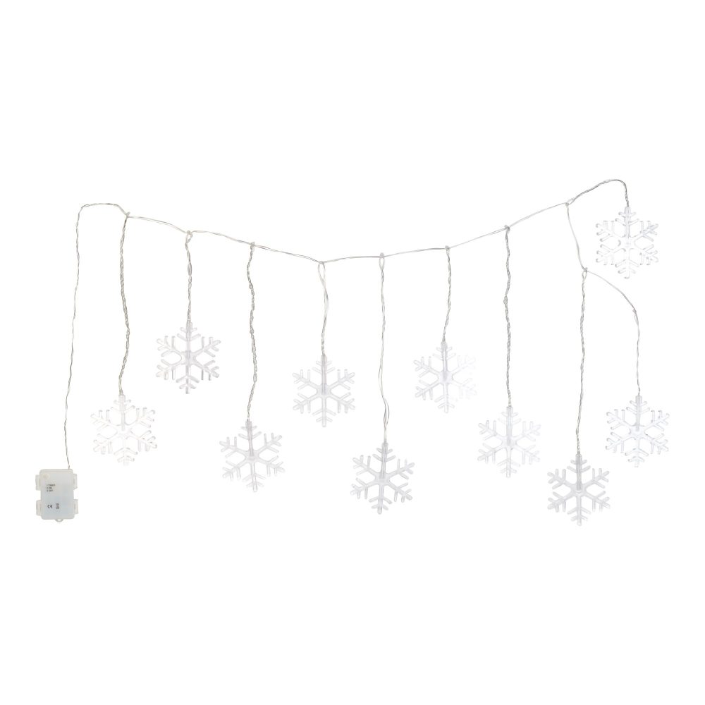 LED-Lichtervorhang ?Schneeflocken?, 95 cm