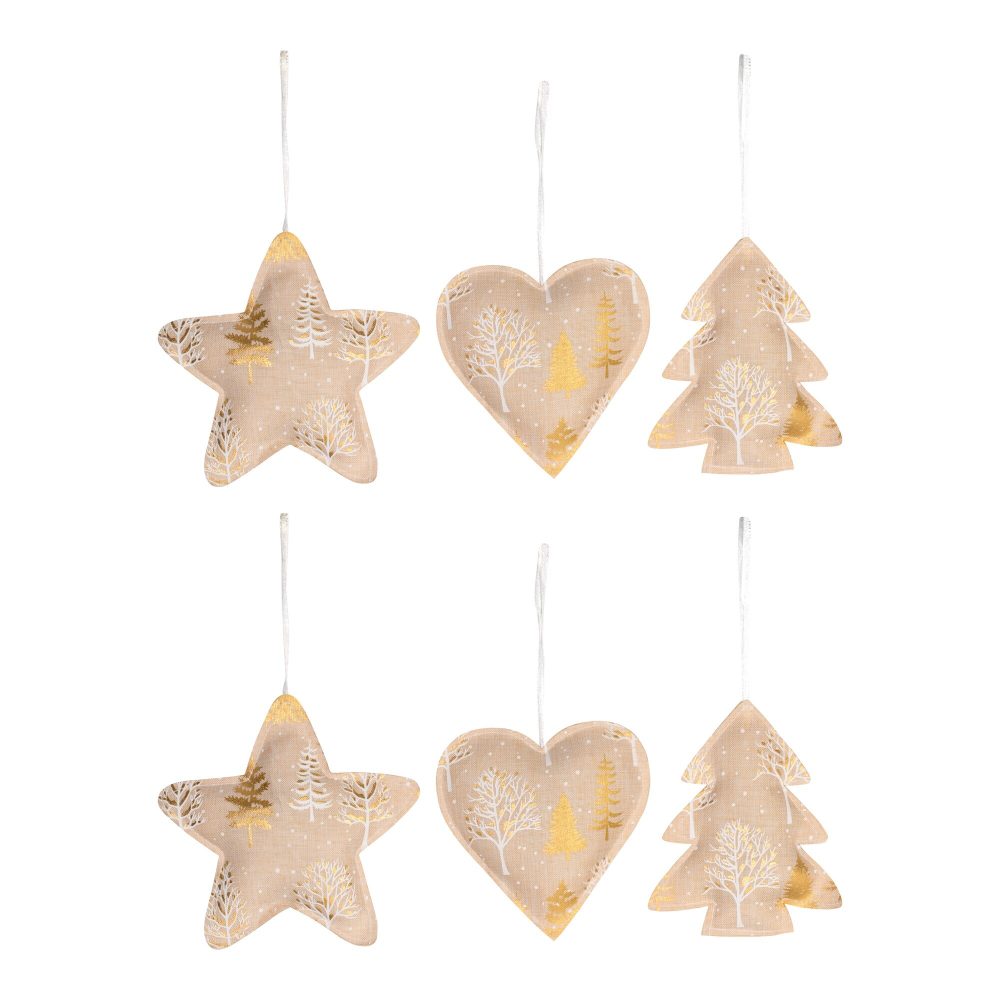 Hänge-Deko ?Weihnachtskissen?, 6 Stück