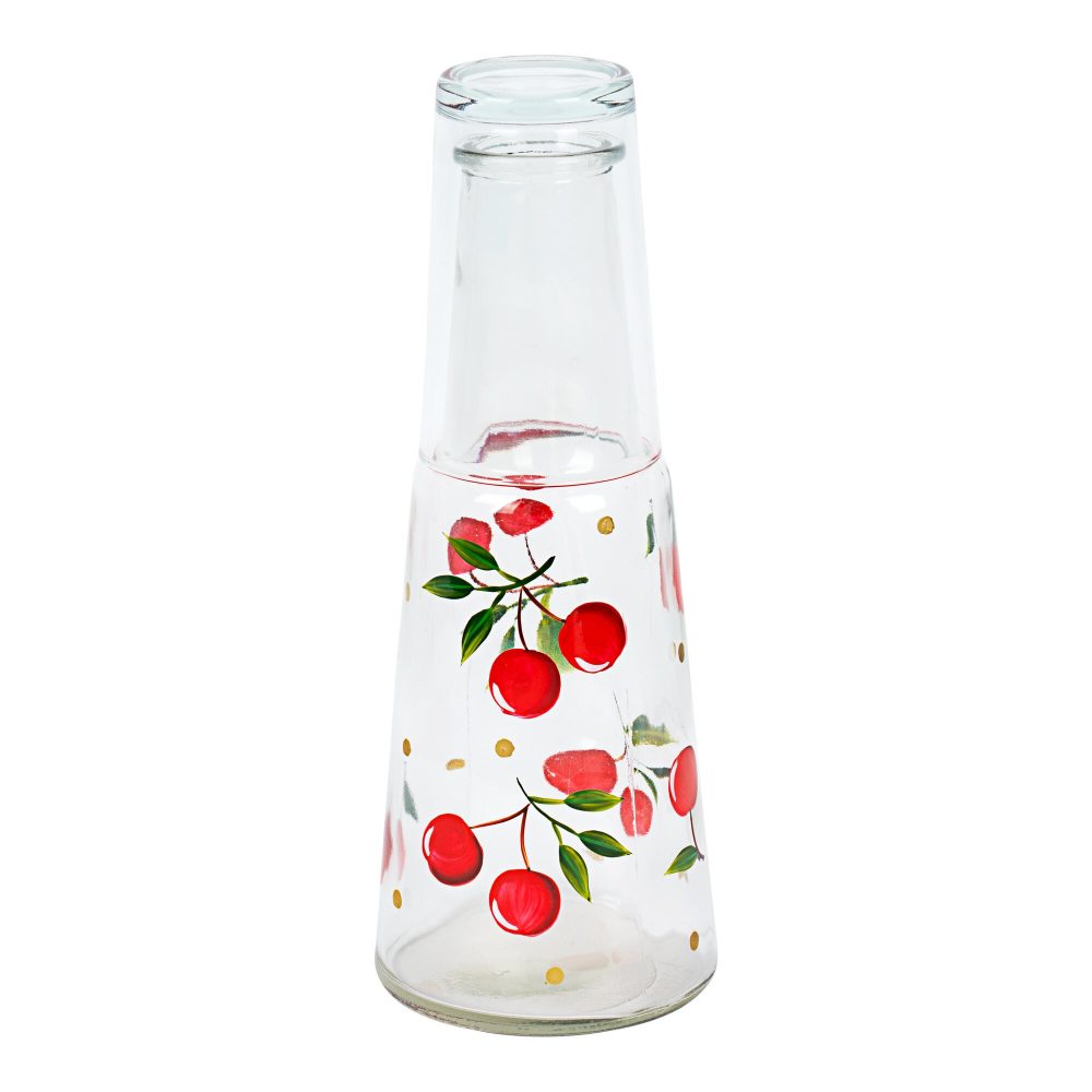 Karaffe mit Trinkglas ?Kirsche?, 2-teilig