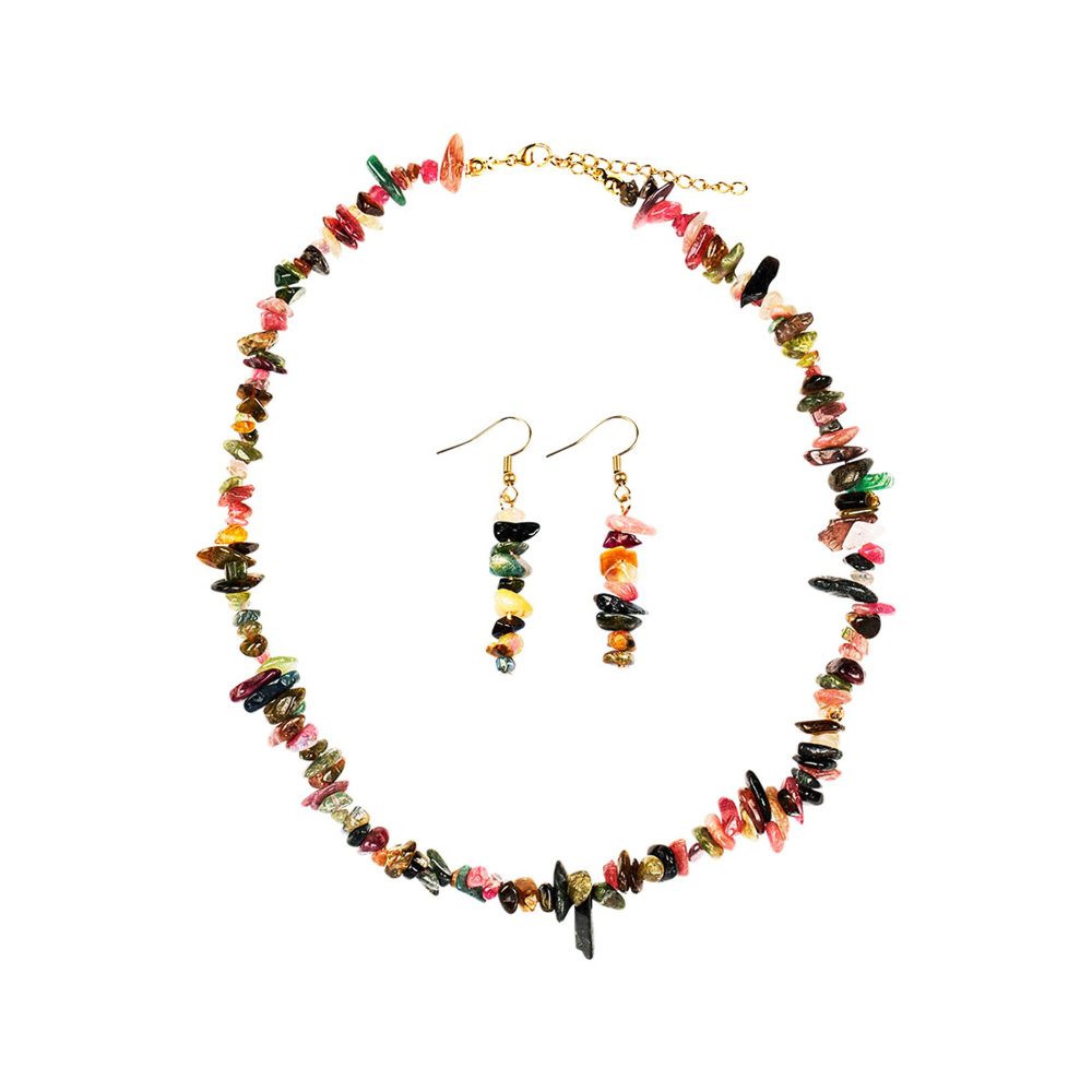 Schmuck-Set Ohrringe & Halskette ?Turmalin?, 3-teilig