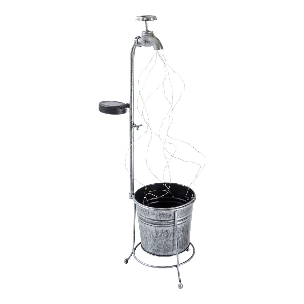LED-Solar-Blumentopf ?Wasserhahn?