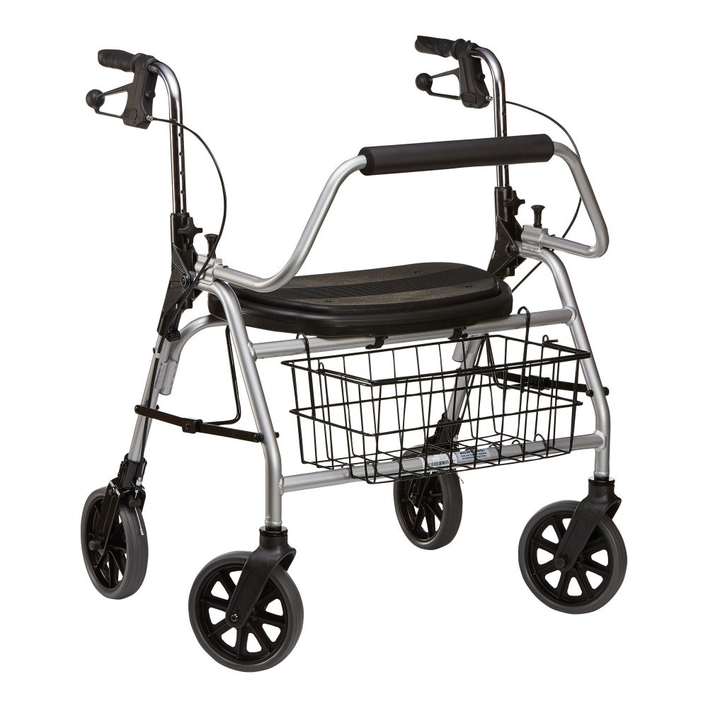 Dietz Reha Schwerlast-Rollator XXL bis 200 kg mit Sitz und Korb
