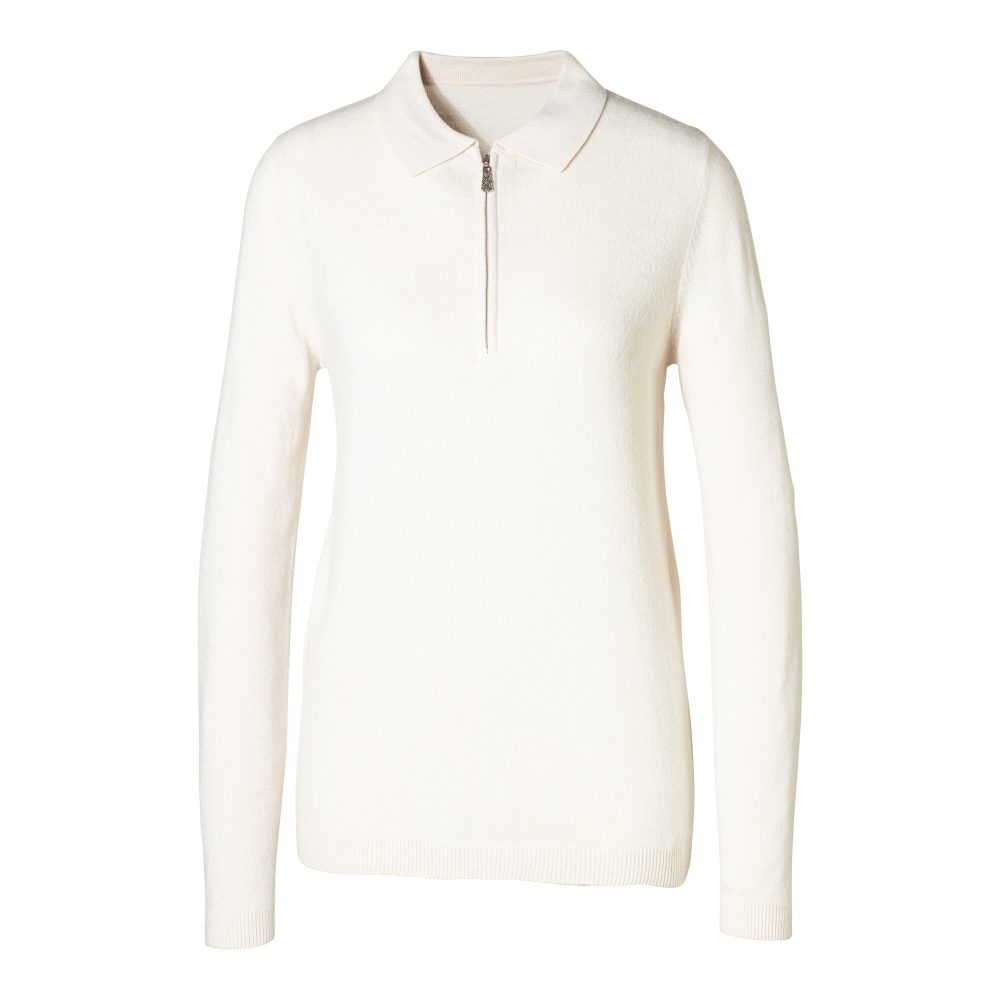 Zip-Pullover ?Cashmerelike?, Größe: S, creme