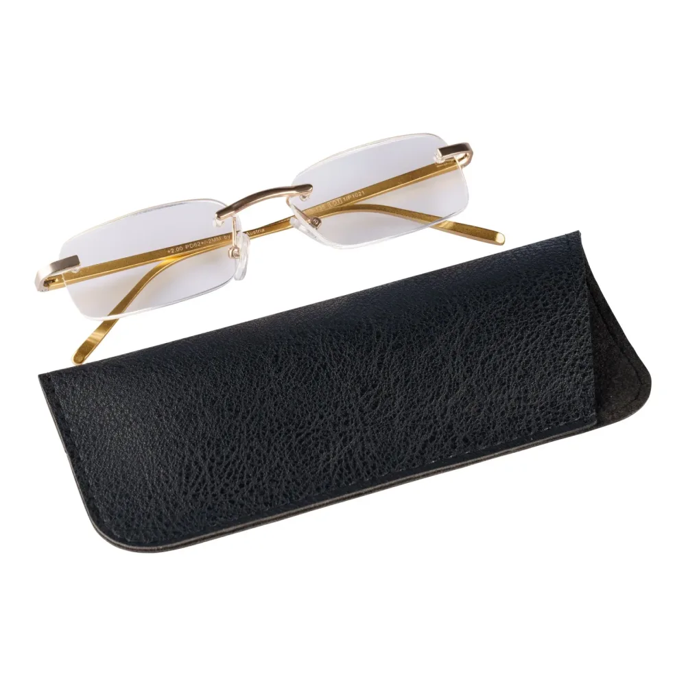 Fertiglesebrille + Gratis Etui, gold