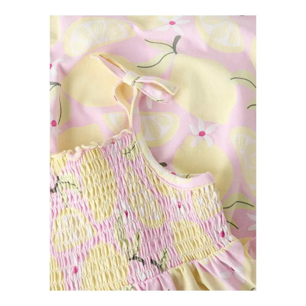 Kleid ohne Arm Zitronen