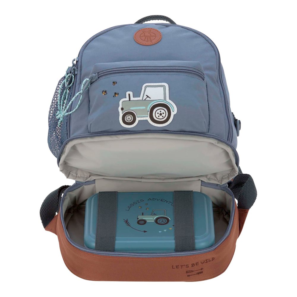 Lässig Kinderrucksack ADVENTURE - TRACTOR (24x27x15) in blau