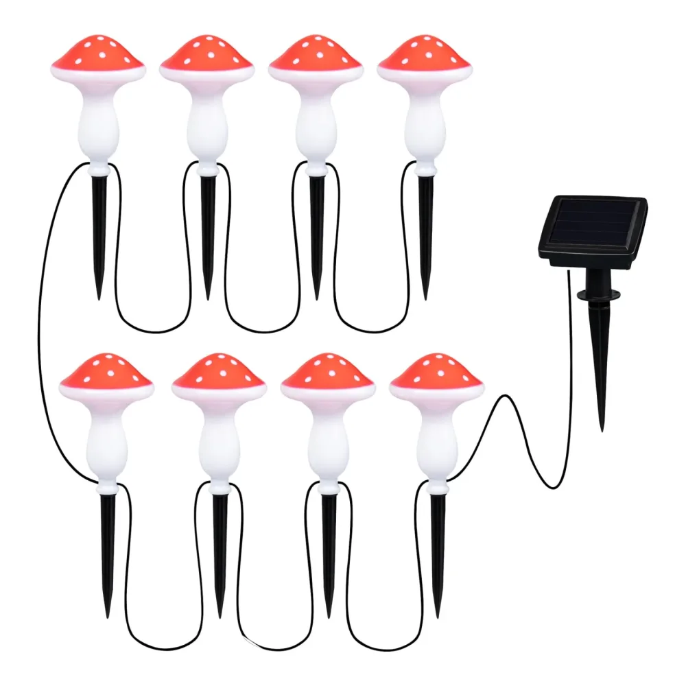Solar-LED-Stecker ?Fliegenpilz?, 8 Stück