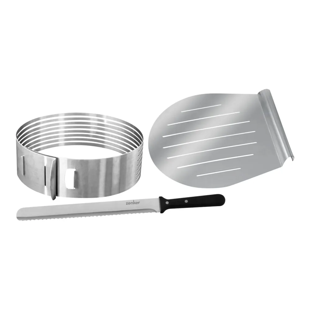 Zenker - Kuchenschneidhilfe, Silber, One Size