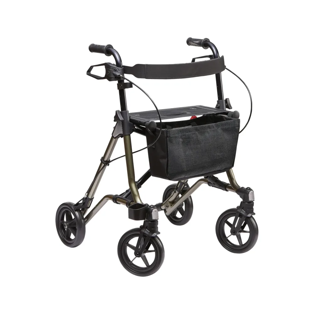 Dietz Reha Leichtgewicht-Rollator Taima M-GT, Aluminium, mit Rückengurt und Tasche