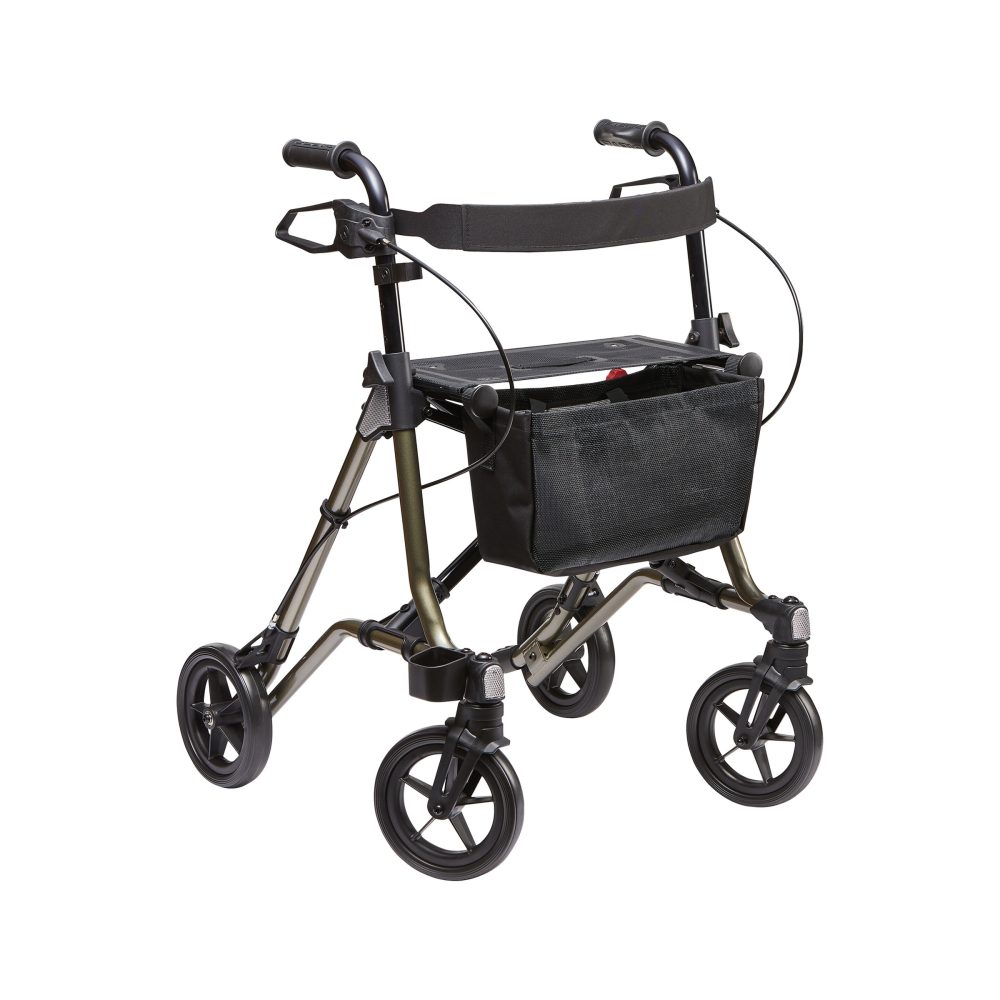 Dietz Reha Leichtgewicht-Rollator Taima M-GT, Aluminium, mit Rückengurt und Tasche