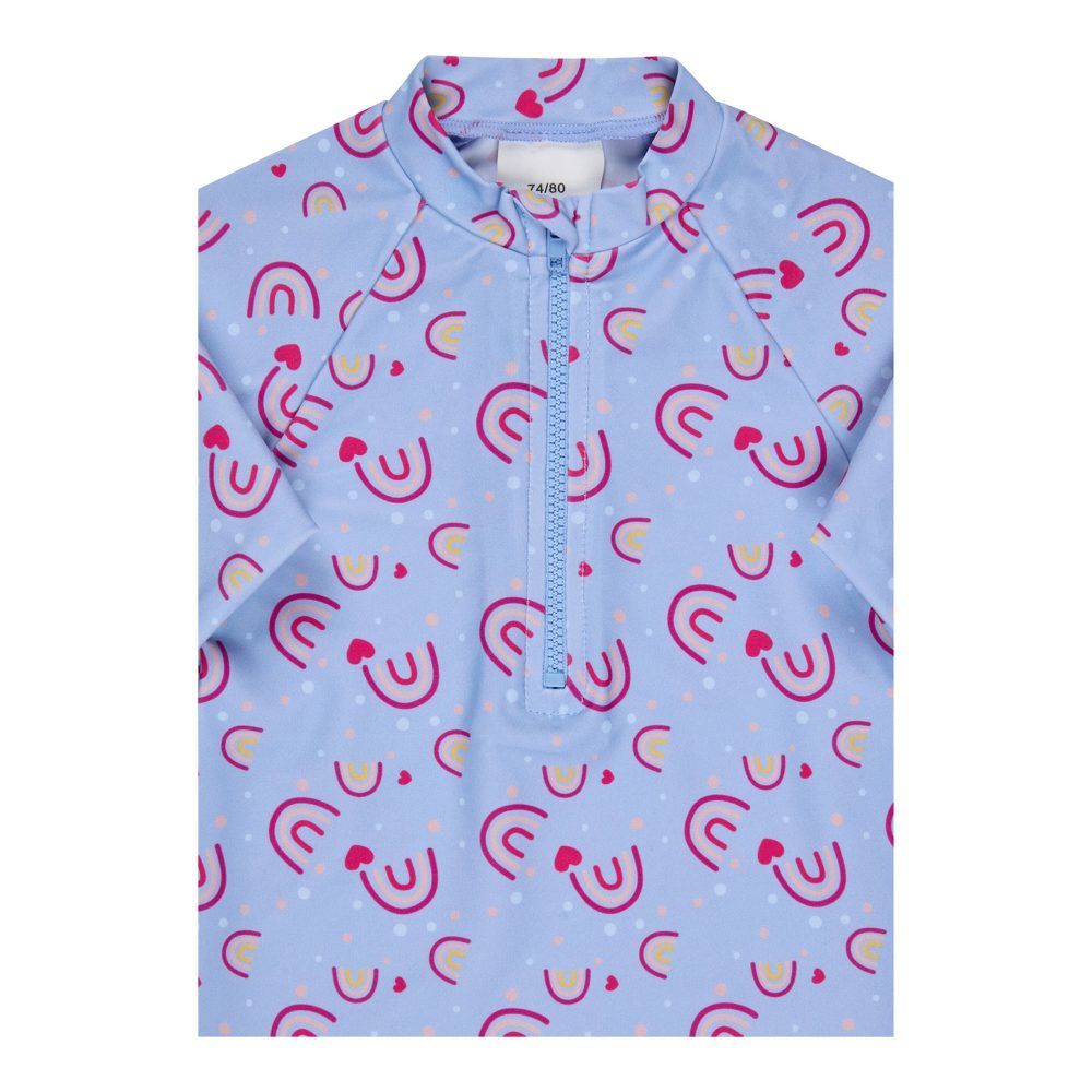 Badeshirt langarm mit UV-Schutz Regenbogen