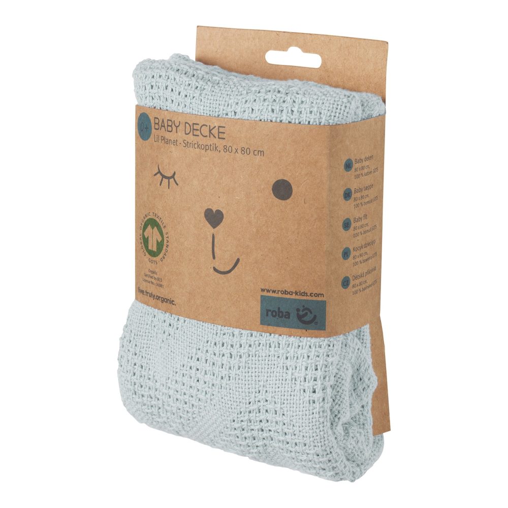 Babydecke Lil Planet 80x80 cm Strick