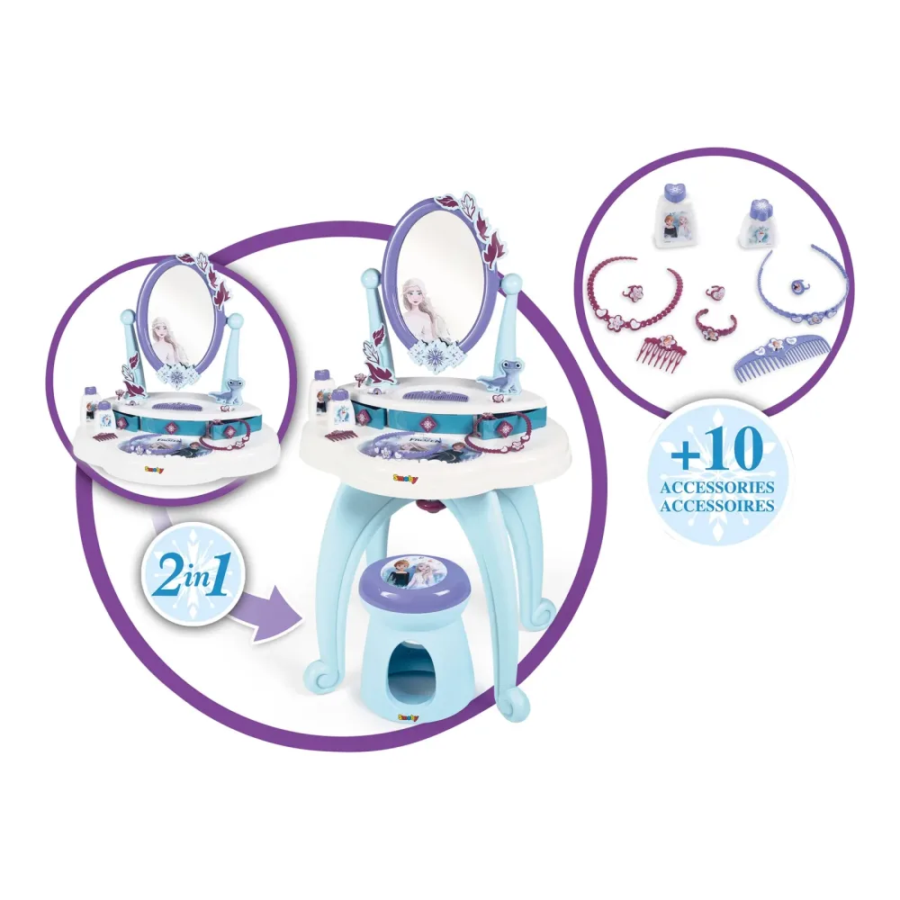 Smoby - Die Eiskönigin 2in1 Frisiertisch, Multicolor