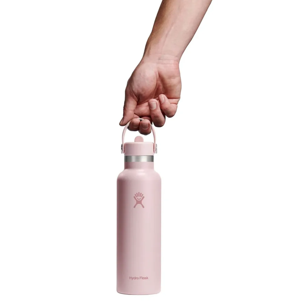 Trinkflasche mit Strohhalm 621ml