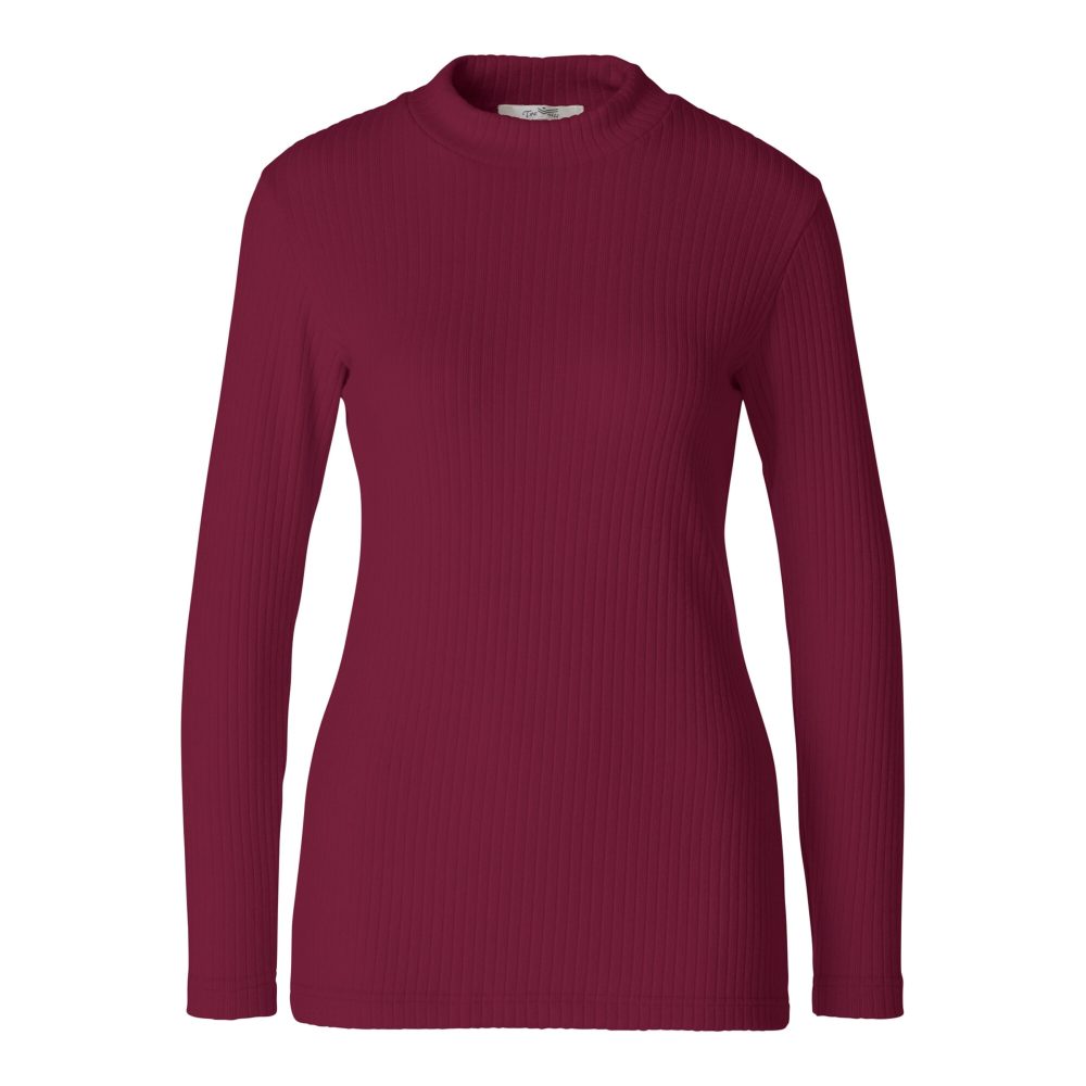 Damen-Pullover, gerippt, Größe: L, rot
