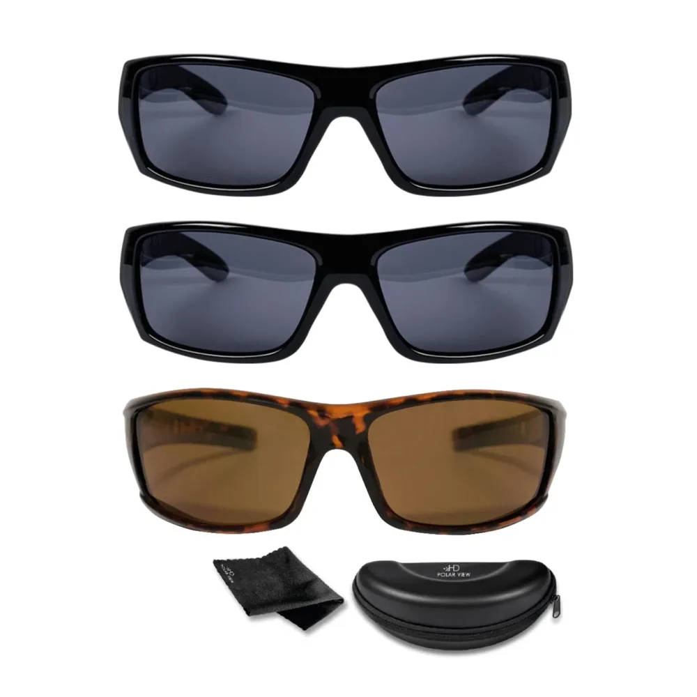 Polarisierte Sonnenbrille HD Polar View, 3 Stück