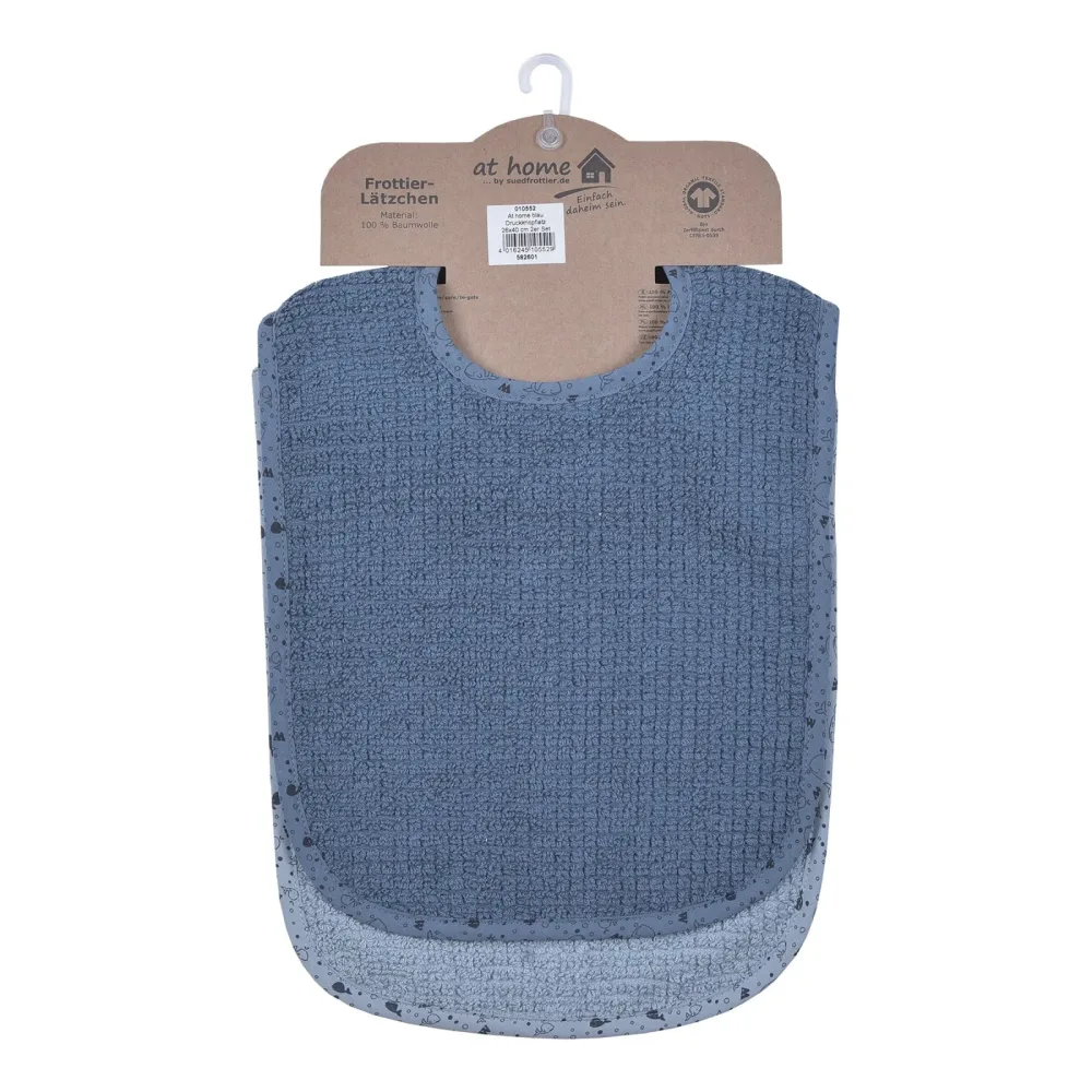 2er-Pack Lätzchen mit Druckknopf 26x40 cm