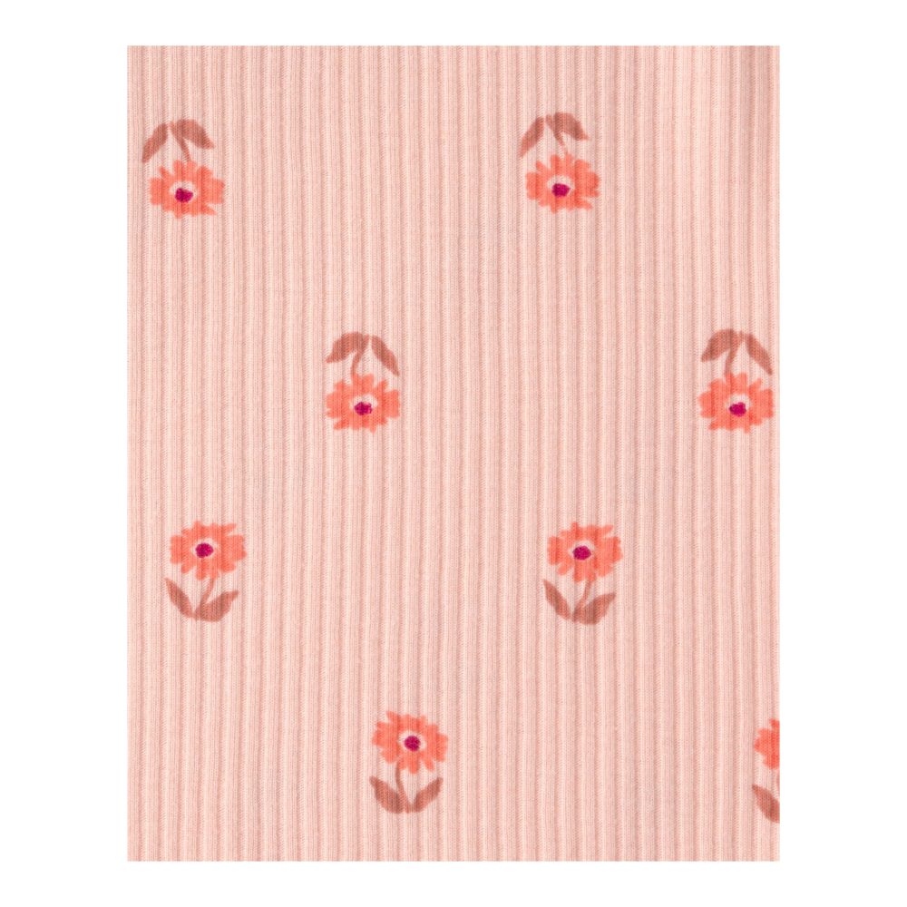 3-tlg. Set Bodys kurzarm und Leggings Streublumen Rippqualität