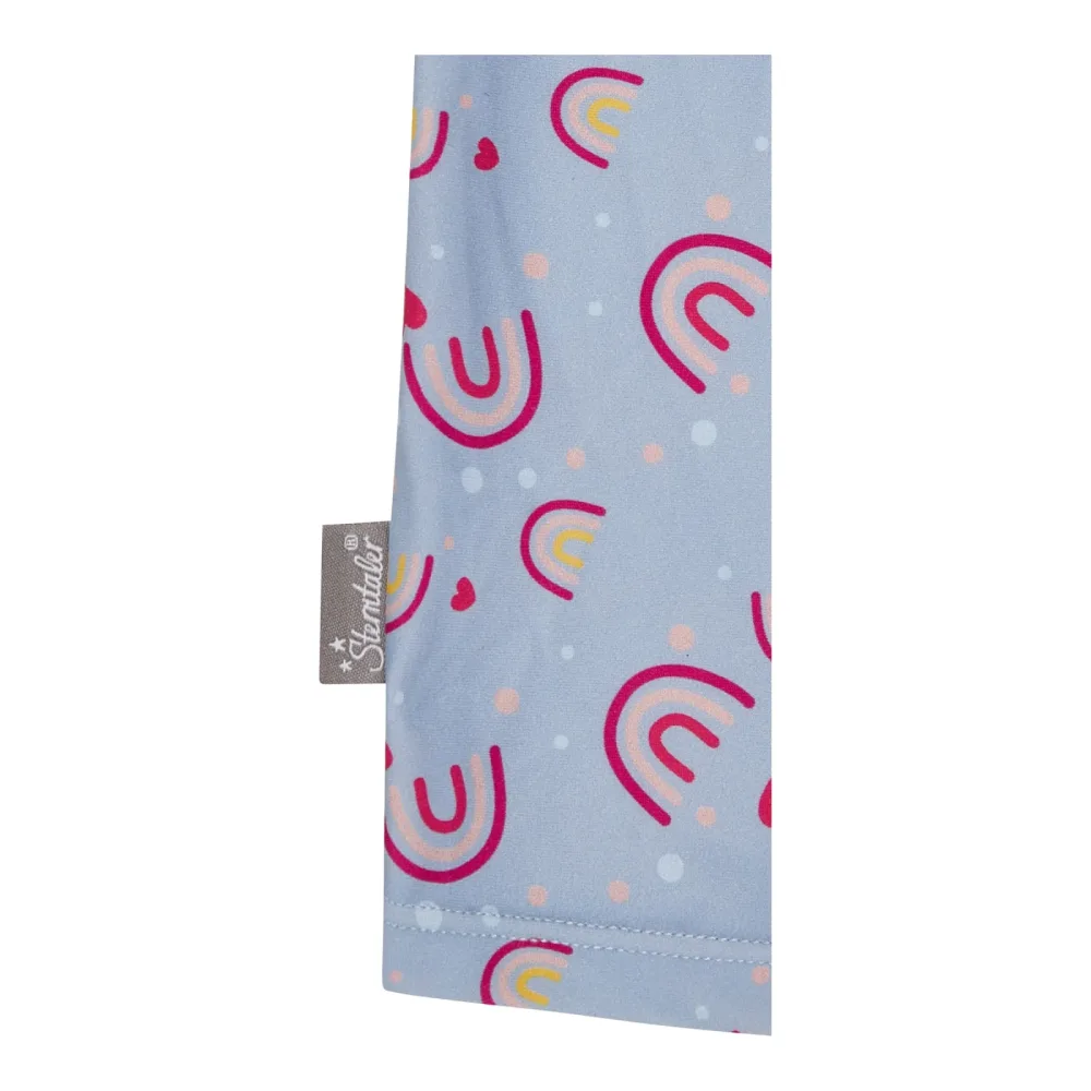 Capri-Schwimmleggings mit Windeleinsatz und UV-Schutz Regenbogen