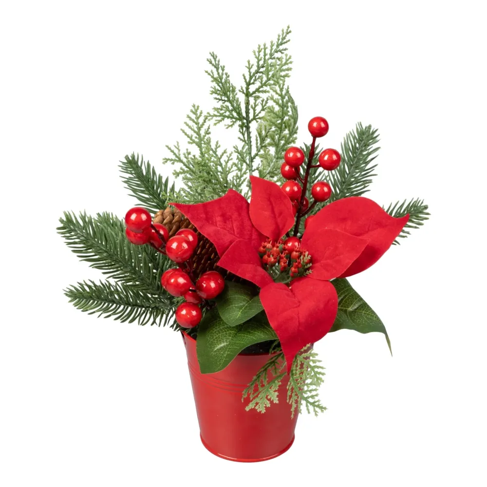 Kunstblumengesteck ?Weihnachtsstern?