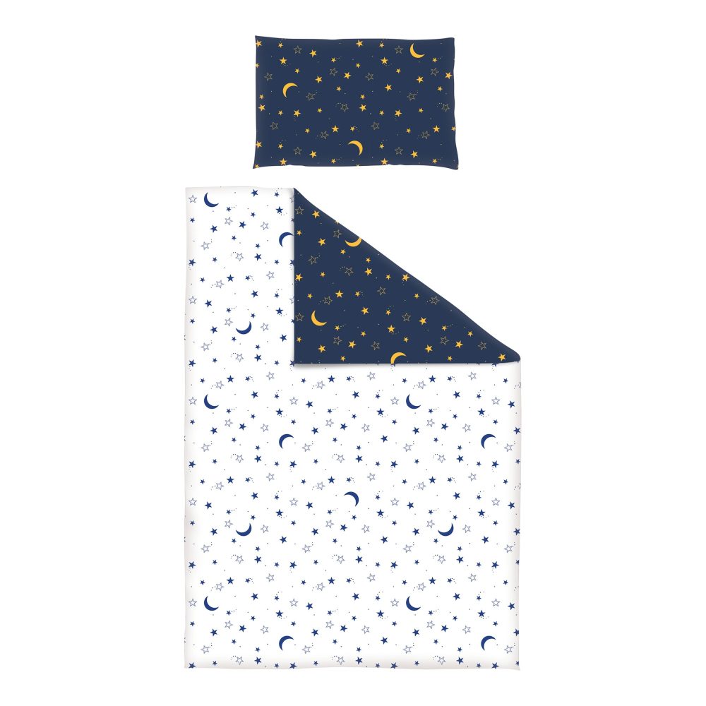 Bundle Betten-Set 2-teilig inkl. Bettwäsche Mond und Sterne 100x135 cm