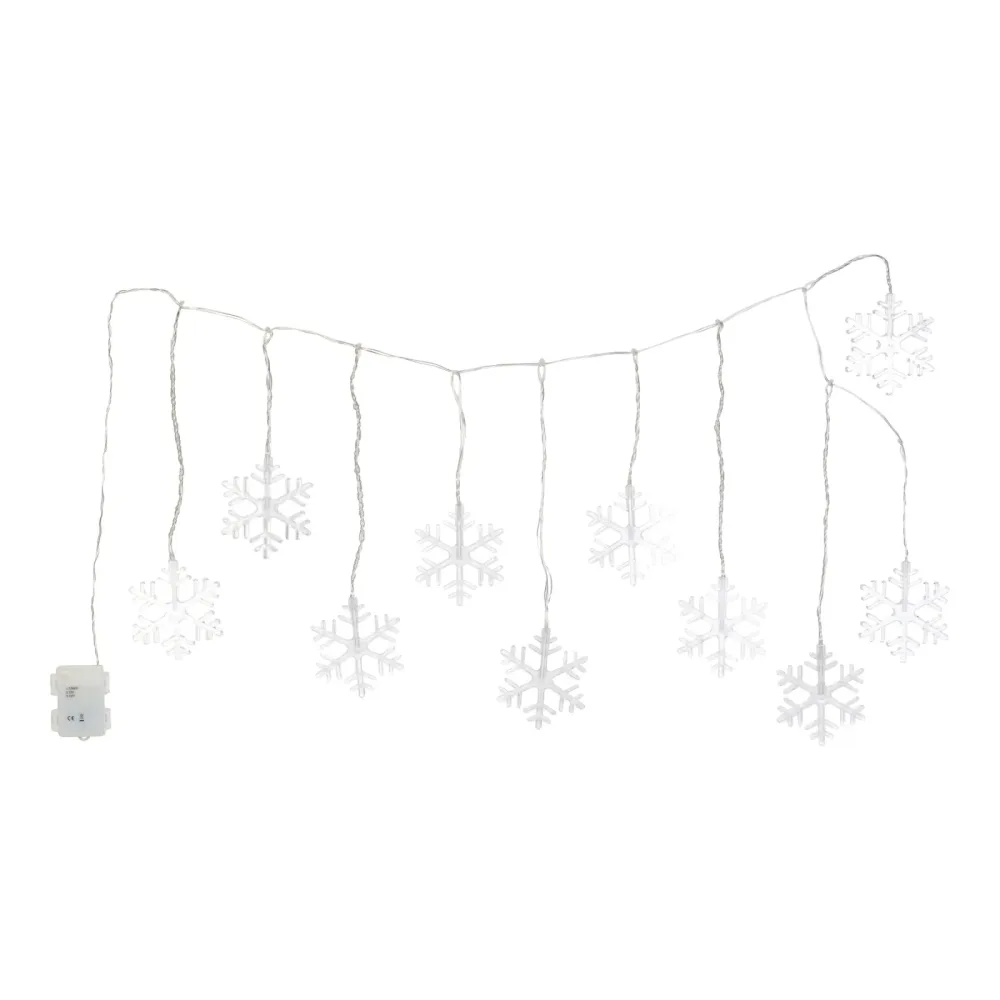 LED-Lichtervorhang ?Schneeflocken?, 95 cm
