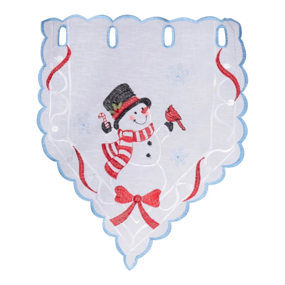 Scheibengardine ?Schneemann?
