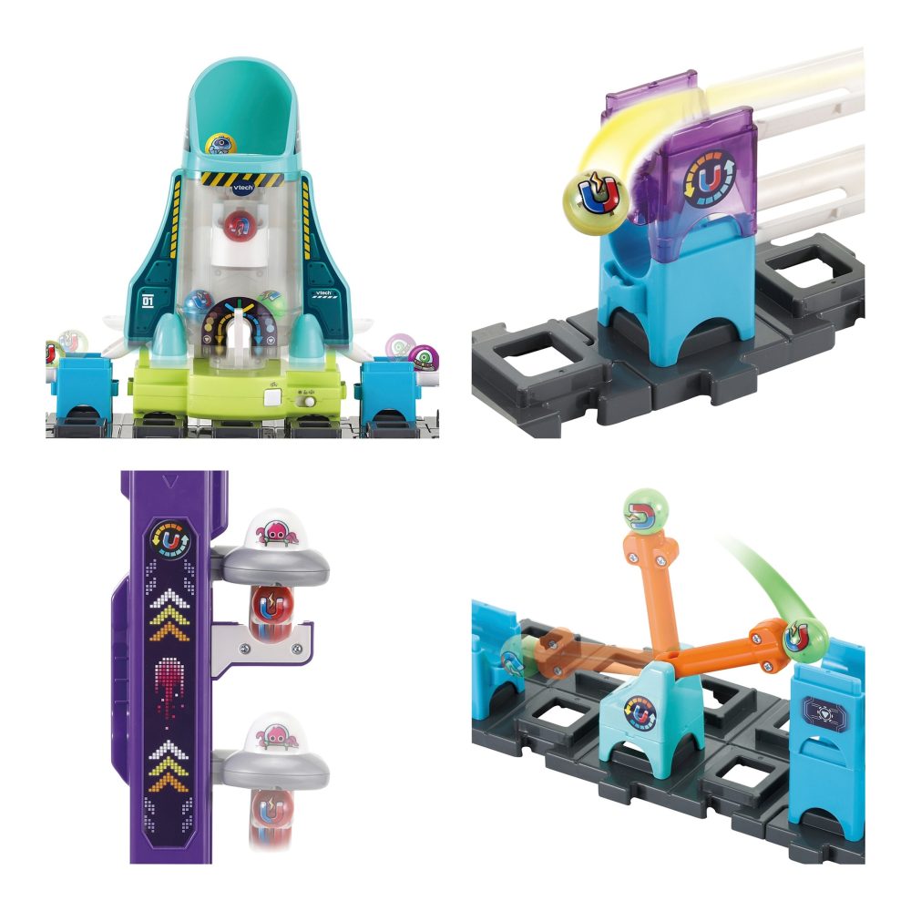Vtech® Kugelbahn »Marble Rush ? Space Magnetic Set XL300 E -DE-«, (115 tlg.)