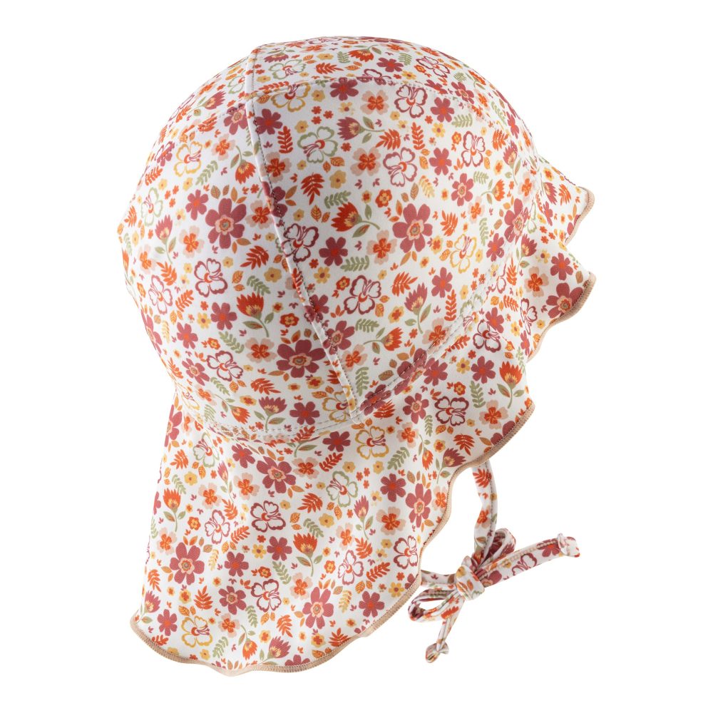 Schirmmütze mit Nacken- und UV-Schutz Blumen