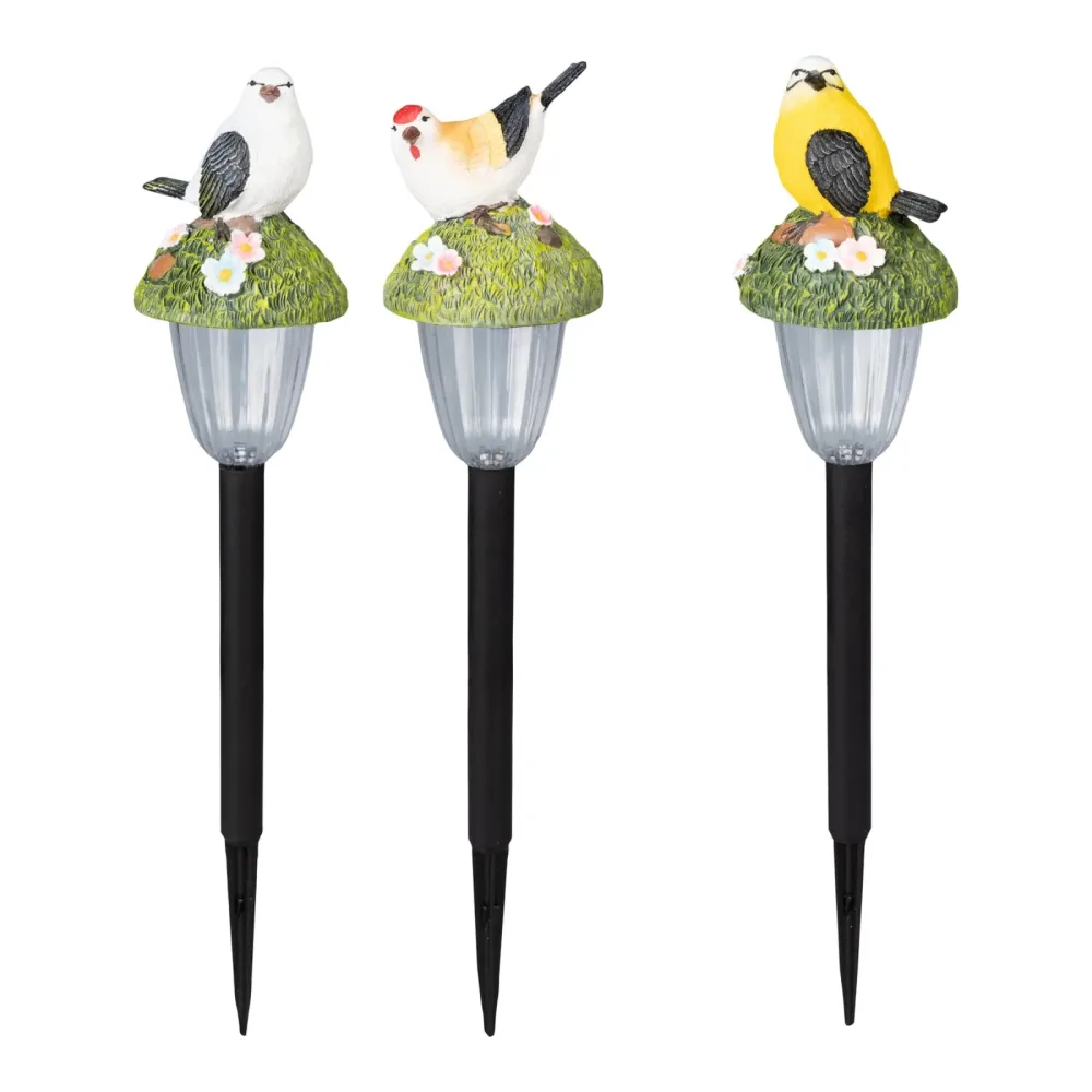 LED-Solar-Leuchten ?Vogel?, 2 Stück + 1 gratis
