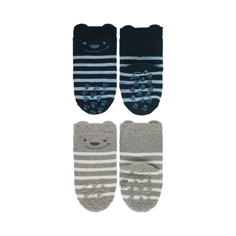 2er-Pack ABS-Krabbelsocken Bär