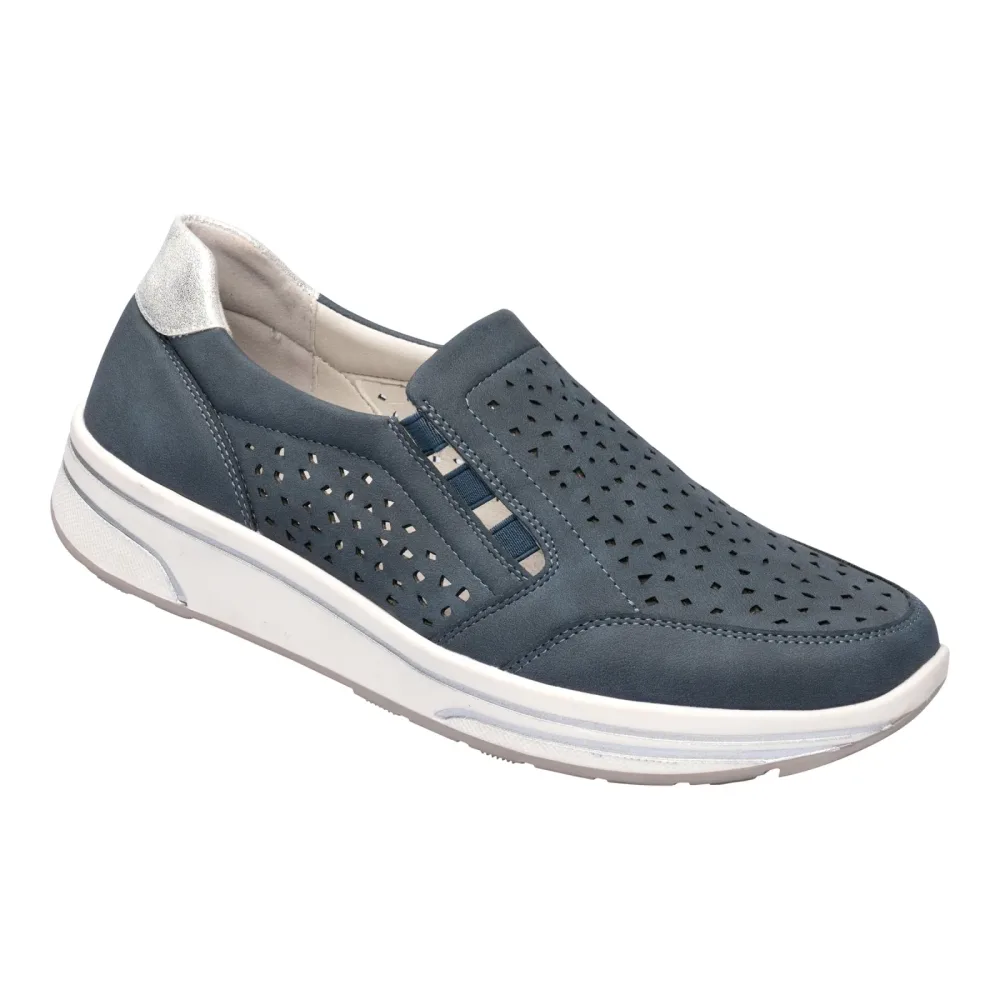 wonderwalk Stretch-Halbschuh mit Leder-Decksohle ?Stefanie?, Größe: 36, blau