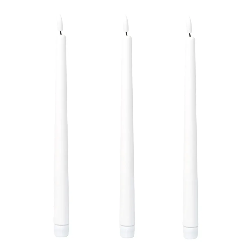 LED-Echtwachskerzen, 3 Stück