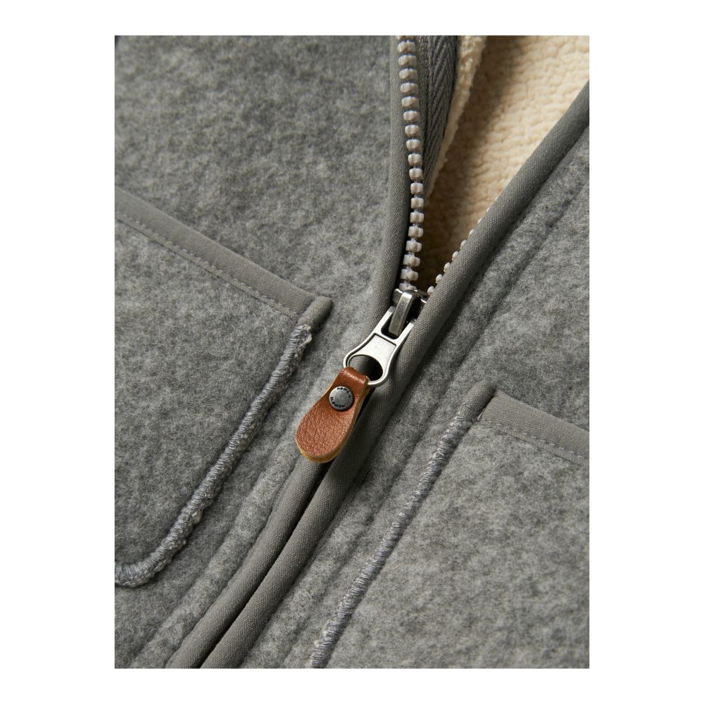 Jacke mit Kapuze Wollwalk-Optik Teddyfell