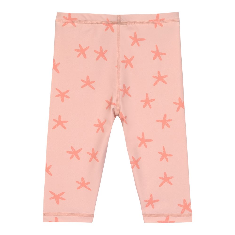 Capri-Schwimmleggings mit Windeleinsatz und UV-Schutz Seesterne