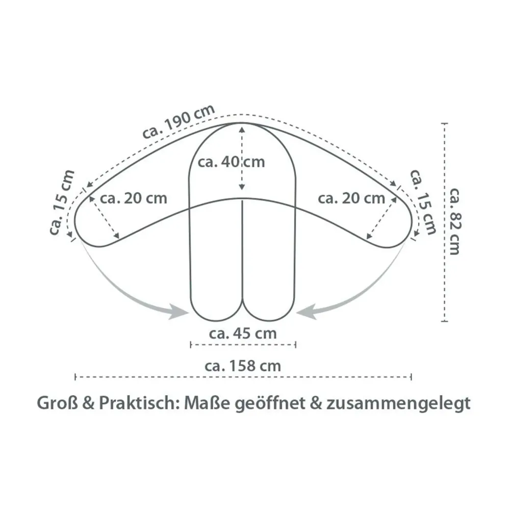 Stillkissenbezug  Musselin 190 cm