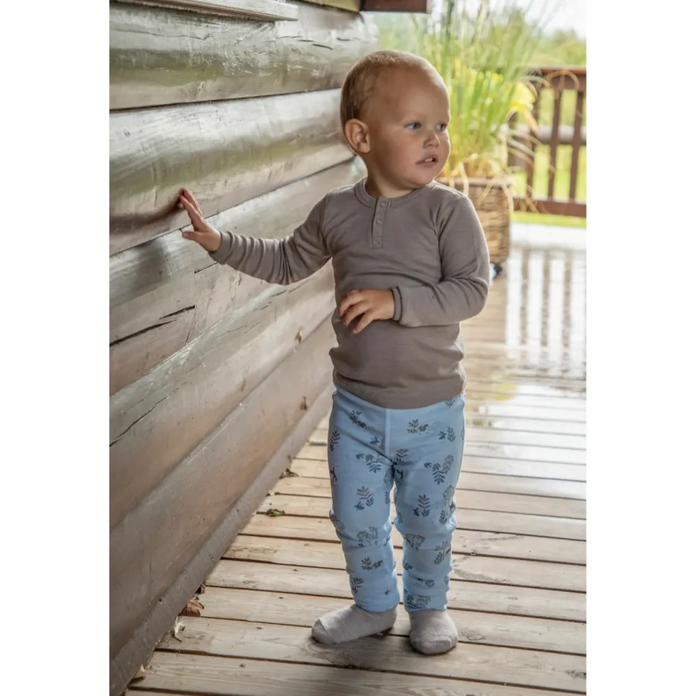 Henley-Shirt langarm Wolle/Seide