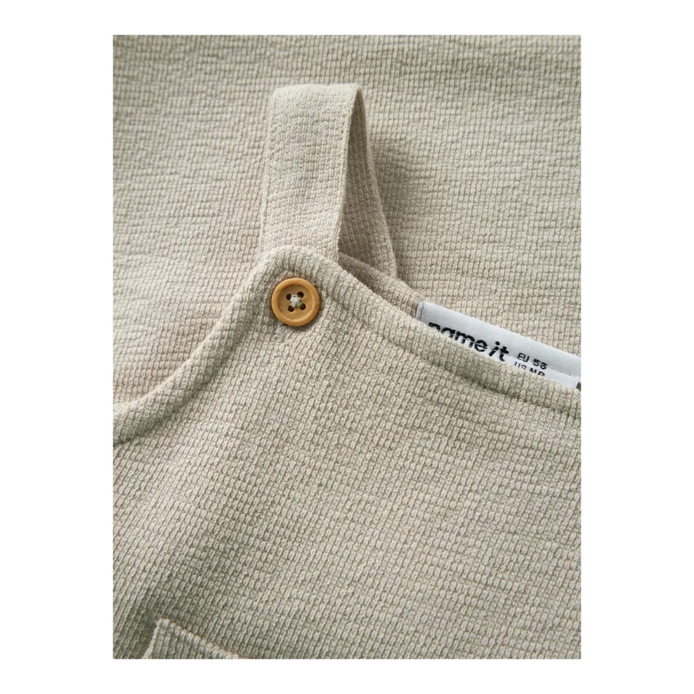Sweat-Latzhose mit Bauchtasche Struktur