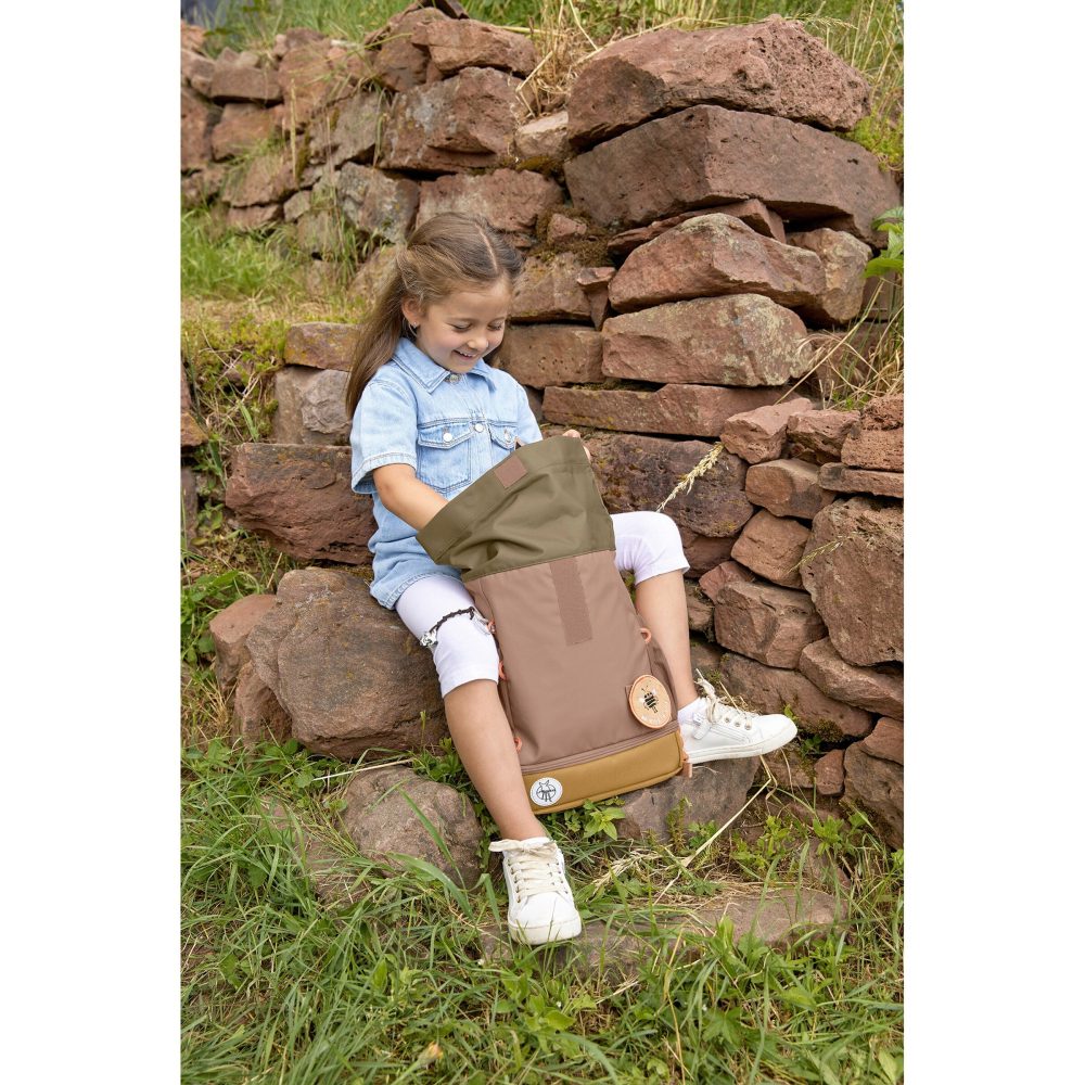 LÄSSIG Mini Rolltop Backpack, Nature hazelnut