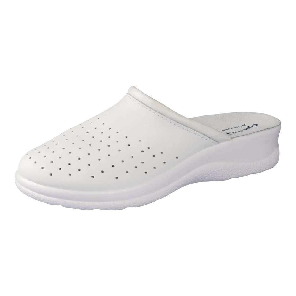 wonderwalk Leder-Pantolette für Herren, Größe: 46, weiß