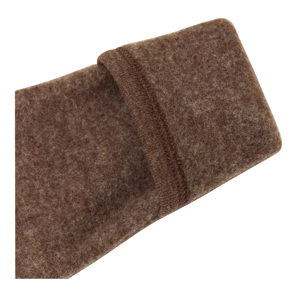 Wollfleece-Jacke mit Klappbündchen aus Merinowolle