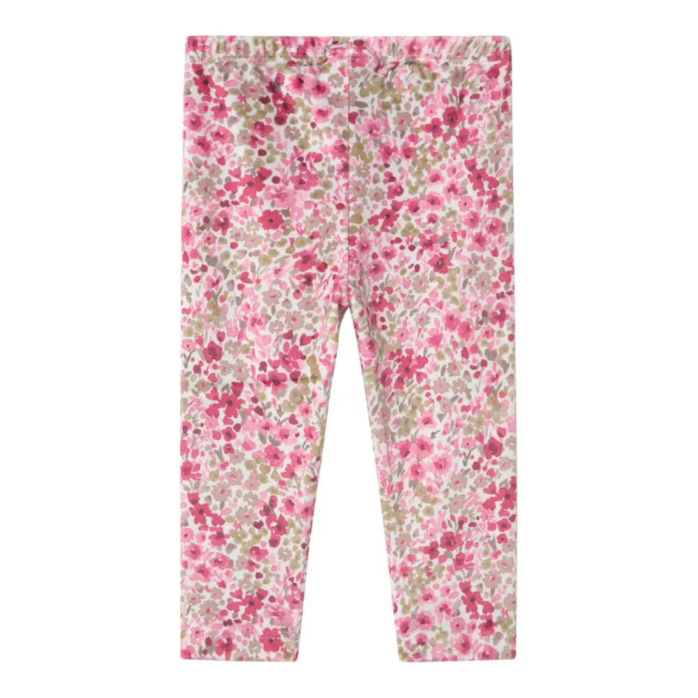 3-tlg. Set Shirt langarm, Plüschweste und Leggings Blumen