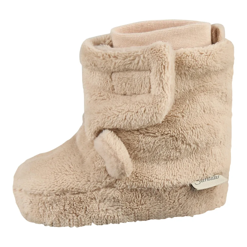 Plüsch-Winterschuhe mit Klettverschluss und Ohren