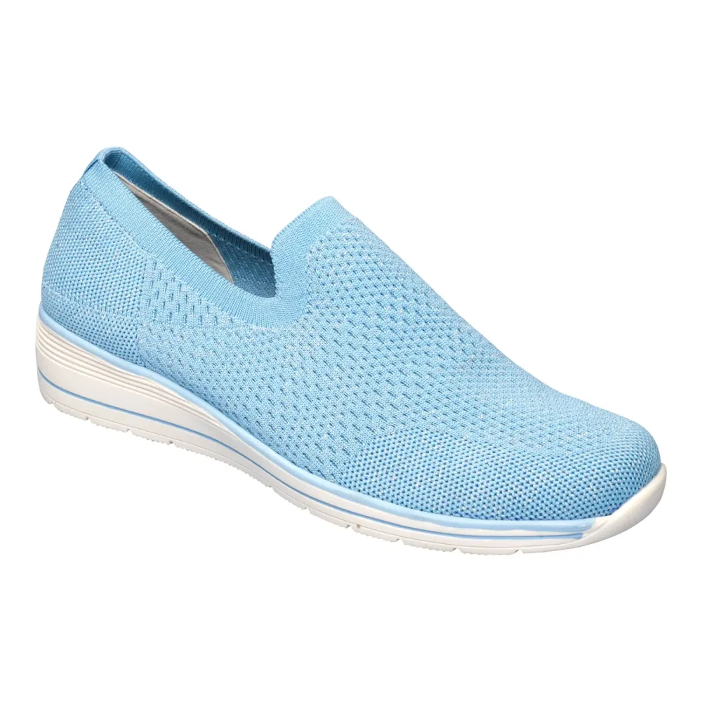 wonderwalk Slipper mit Keilabsatz ?Federleicht?, Größe: 37, blau
